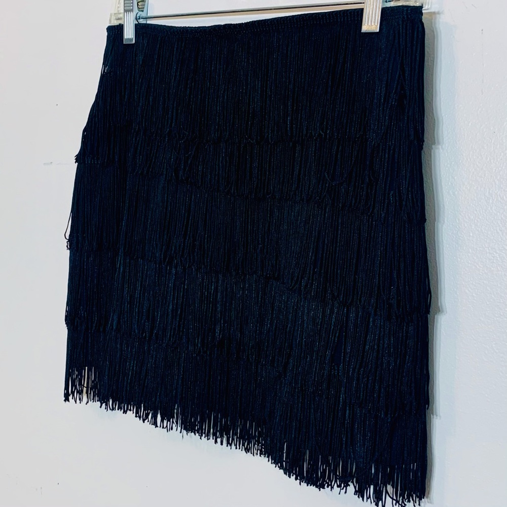 Express 1920s Flapper Style Eyelash Fringe Skirt